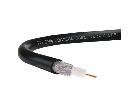 Przewód antenowy zewnętrzny żelowany 75ohm RG 6 1,0/4,8/7,0 Cu czarny /50m/