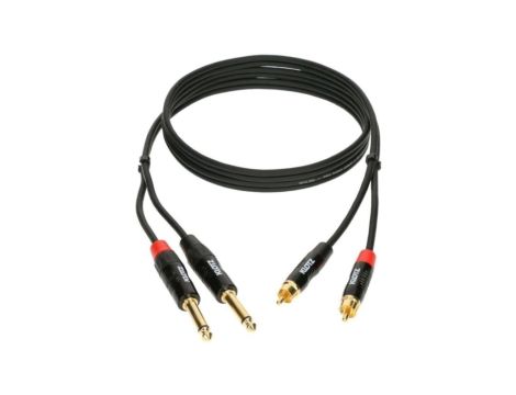KLOTZ Kabel Audio 2x Jack 6,3mm Mono (wtyk) / 2x RCA Cinch (wtyk) 6m