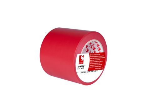 Taśma oznaczeniowa ostrzegawcza 100mm/33m czerwona 2721 SCAPA