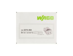 Szybkozłączka 2x 0,5-2,5mm2 na drut 450V/24A ORYGINALNA 100szt. 2273-202