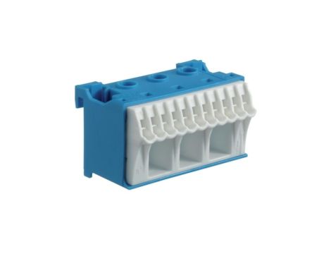Blok samozacisków 63A 14-przyłączy KN14N niebieski