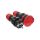 KEL Zestaw wtyczka WT-5 + gniazdo GN-54 IP54 Z/U 16A 250V ZWG-54 czarno-czerwony