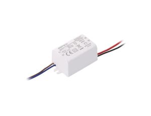 Zasilacz impulsowy LED 6W 12VDC 500mA 220240VAC IP67 OUT 1 LPA0612CV