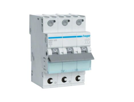 Wyłącznik nadprądowy QC 3P B 20A 6kA AC MBS320