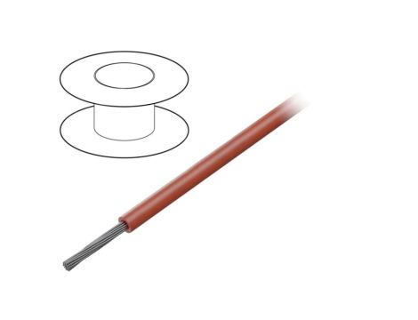 1551-RD005 Przewód na rolce 30,5m linka Cu 22AWG PVC czerwony 1kV