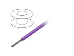 Przewód na rolce linka Cu 20AWG PVC fioletowy 300V 3053 VI005
