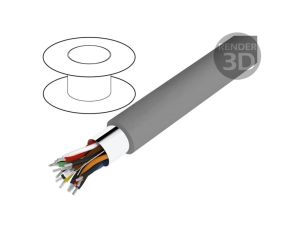 5480/19C-SL005 Przewód na rolce 30,5m Alpha Essential 19x2x24AWG PVC ciemnoszary 300V