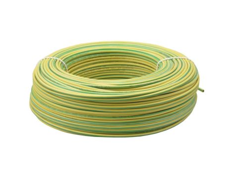 Kabel silikonowy SIF 180C 300/500V 1 ciepłoodporny LSOH żółto-zielony linka BSG 100m