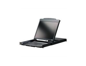 Konsola KVM ATEN CL5800N, 48 cm LCD, VGA, PS/2-USB, port peryferyjny, niemiecki układ klawiatury