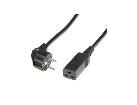 BACHMANN Kabel zasilający z uziemieniem - IEC320-C19 16A/250V, 2m, czarny, 2 m