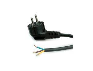 Kabel zasilający z uziemieniem ROLINE, 230VAC, otwarty, czarny, 1,8 m