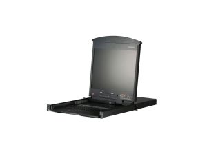 Przełącznik KVM Over IP ATEN KL1508AiN, 8 portów, 48 cm LCD, VGA, PS/2-USB, niemiecki układ klawiatury