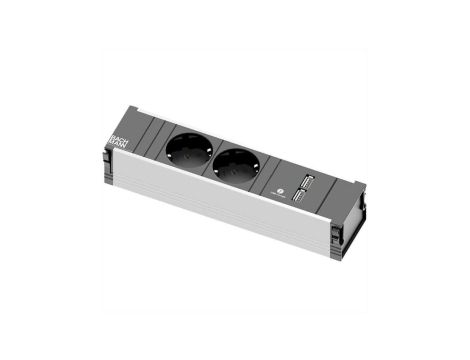 BACHMANN CONI 2x gniazdo z uziemieniem 1x ładowarka USB