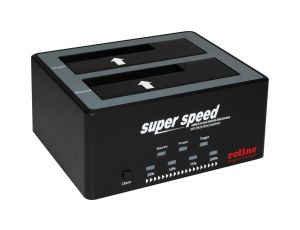 Stacja dokująca ROLINE 2,5 / 3,5 SATA HDD/SSD, USB 3.2 Gen 1, HDD-kloonfunctie