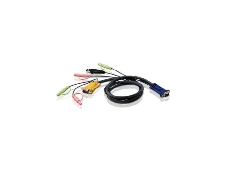 ATEN 2L-5303U Kabel KVM VGA, USB i audio, czarny, 3 m