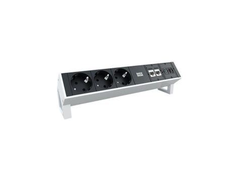 Listwa zasilająca BACHMANN DESK2 3x gniazdo z uziemieniem, 2x CAT6a, 1x HDMI, USB3.0, biała