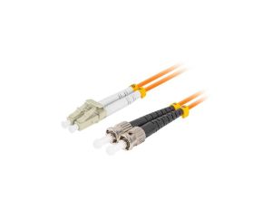 Patchcord światłowodowy FO MM ST/UPC-LC/UPC duplex OM2 50/125 pomarańczowy 10m LANBERG