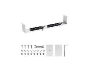 Kompaktowy organizer podbiurkowy na kable Maclean, max. obciążenie 5kg, biały, MC-107 W