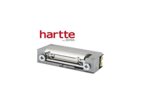 Elektrozaczep Hartte XS00UP-B niskoprądowy wąski z pamięcią i wzmocnioną sprężyną oraz uniwersalnym zasilaniem 12-24V AC/DC