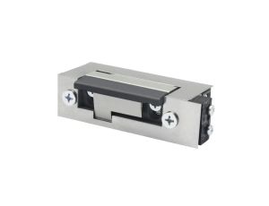 Elektrozaczep BIRA ES1-001-KZ do furtek, ze stalowym zaczepem, z monitoringiem 12V AC/DC