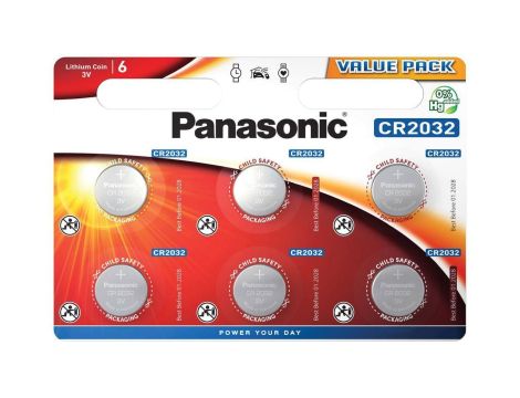6 x bateria litowa mini Panasonic CR2032