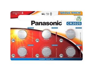 6 x bateria litowa mini Panasonic CR2025