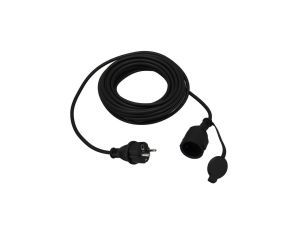 Przedłużacz ogrodowy czarny 25m (3X1,5mm) IP44, gniazdo Schuko HOROZ ELECTRIC
