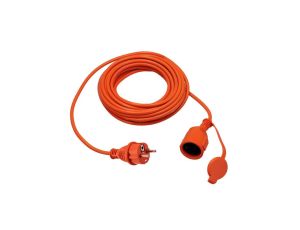 Przedłużacz ogrodowy pomarańczowy 10m (3X1,5mm) IP44, gniazdo Schuko HOROZ ELECTRIC