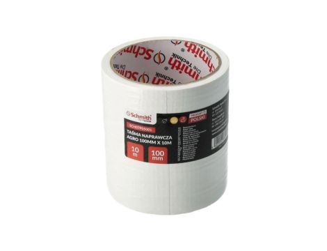 Taśma naprawcza do naprawy balotów wzmacniana wodoodporna AGRO 100mm x 10m Schmith