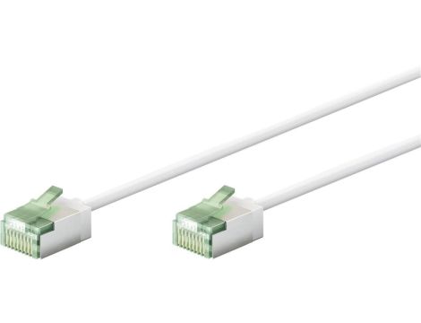 Ultra-elastyczny CAT 8.1 kabel krosowy, slim, U/FTP, biały - Długość kabla 3 m