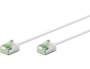 Ultra-elastyczny CAT 8.1 kabel krosowy, slim, U/FTP, biały - Długość kabla 2 m