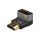 Adapter HDMI™ kątowy 270 pionowy, 8K @ 60 Hz, pozłacany