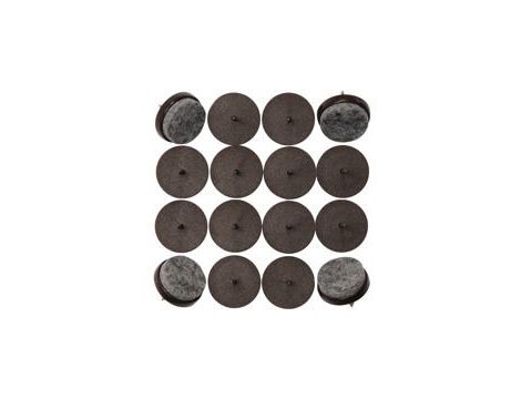 VOREL PODKŁADKI PLASTIKOWE, FILCOWE NA GWÓŹDŹU 20mm / 12szt.   74921