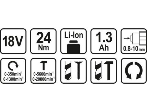 STHOR WIERTARKO-WKRĘTARKA UDAROWA AKUMULATOR Li-Ion 18V   78974 - 2