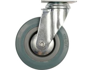 VOREL KOŁO SKRĘTNE SZARA GUMA 100mm