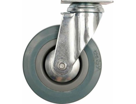 VOREL KOŁO SKRĘTNE Z SZARĄ GUMĄ 125mm