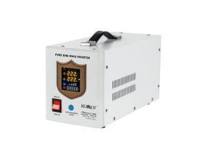 Zasilacz awaryjny UPS przetwornica PRO sinus 12V/230V AVR 700W / 1000VA 10A biały KEMOT do centralnego ogrzewania (pieca CO, pom