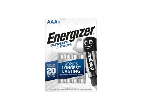 4 x bateria foto litowa Energizer L92 Ultimate Lithium R03 AAA