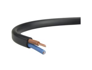 Przewód prądowy H03VVH2-F / OMYp 300V 2x1,5 płaski czarny linka Elektrokabel /50m/