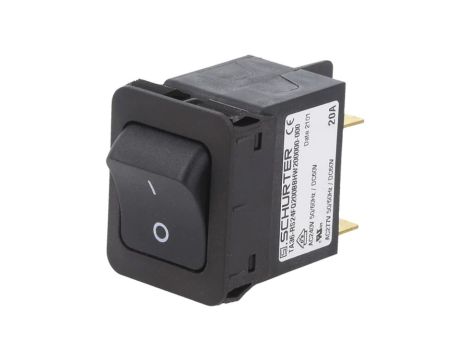 3-128-214 Wyłącznik nadprądowy Iznam: 20A Uznam: 240VAC 60VDC DPST 34x26mm