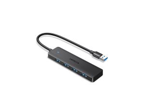 HUB Ugreen CM219 25851 z 4 portami USB-A 3.0 i kablem USB-A 3.0 15cm - czarny