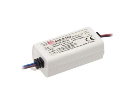 Zasilacz impulsowy, LED, 8W, 816VDC, 500mA, 90264VAC, 127370VDC APC-8-500