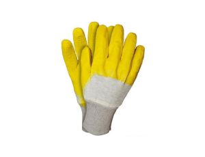 Rękawice robocze podgumowane ze ściągaczem grip strong, pp-022