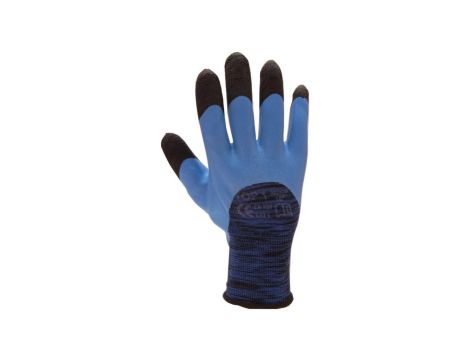RĘKAWICE OCHRONNE, SPIENIONY LATEX SUPER TECH BLUE FIX R.10