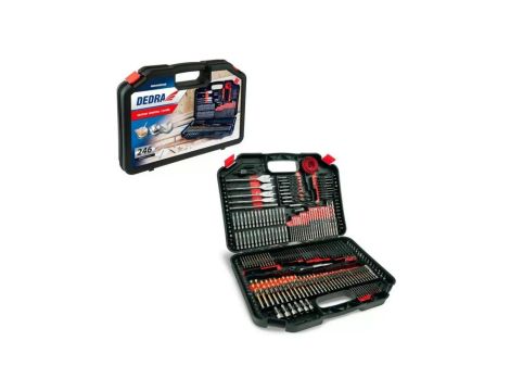 Zestaw bitów i wierteł 246 szt.