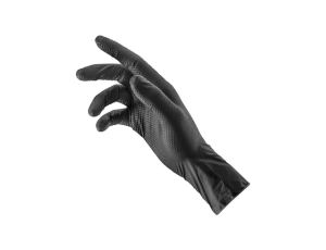 Rękawice nitrylowe wzmacniane monkey czarne 50szt. xl