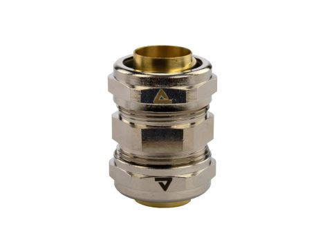 Łącznik metalowy prosty DN 16 do rur karbowanych Anaconda 16mm złączka z pierścieniem poliamidowym IP65