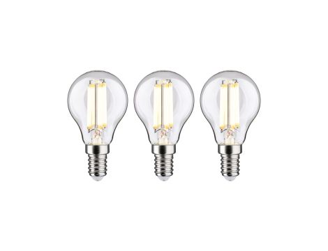 Źródło światła LED G45 3x E14 525lm 2,5W 3000K 230V przeźroczysty / szkło