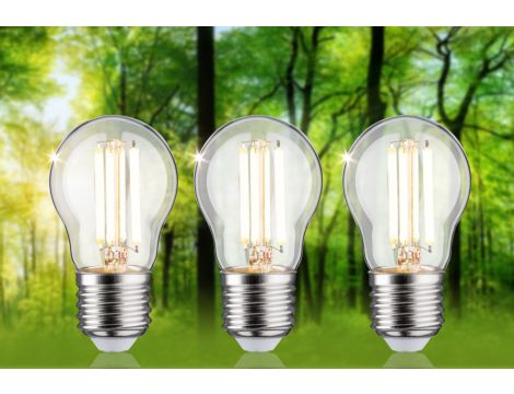 Źródło światła LED G45 3x E27 525lm 2,5W 3000K 230V przeźroczysty / szkło - 3