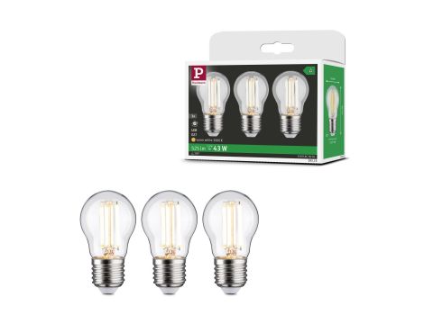 Źródło światła LED G45 3x E27 525lm 2,5W 3000K 230V przeźroczysty / szkło - 4